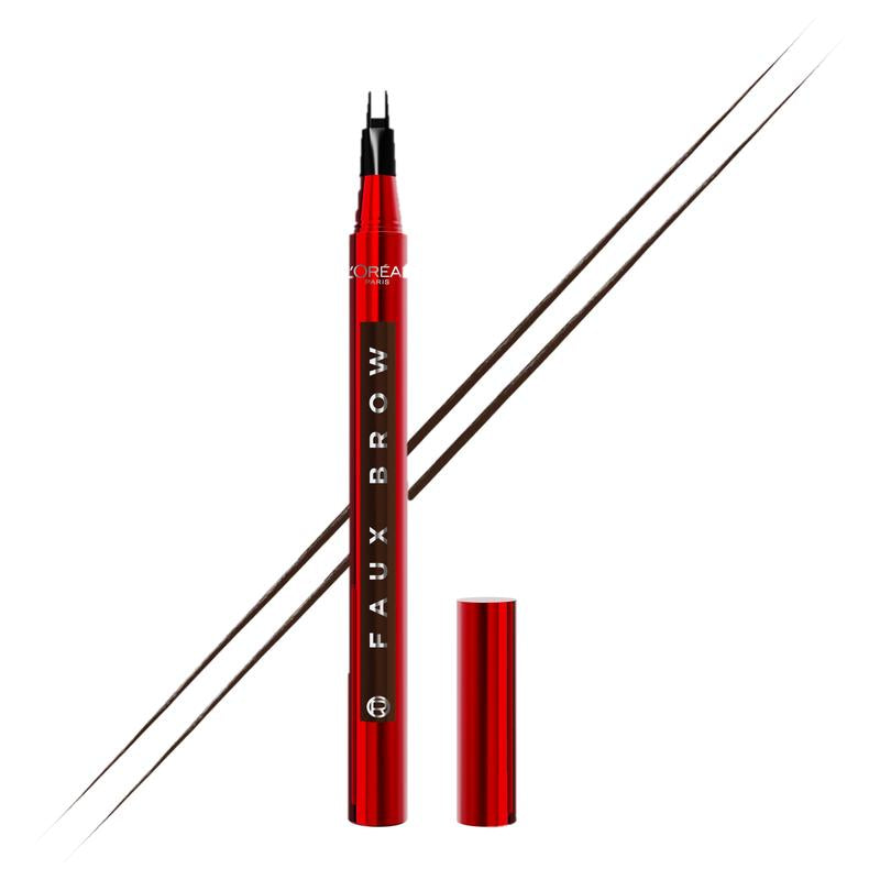 Faux Brow, Hair-Like, Filling Eyebrow Pen with Double-Brush Tip, Fast & Precise Eyebrow Makeup, L'Oreal Paris