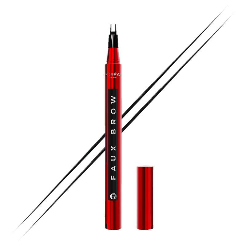 Faux Brow, Hair-Like, Filling Eyebrow Pen with Double-Brush Tip, Fast & Precise Eyebrow Makeup, L'Oreal Paris