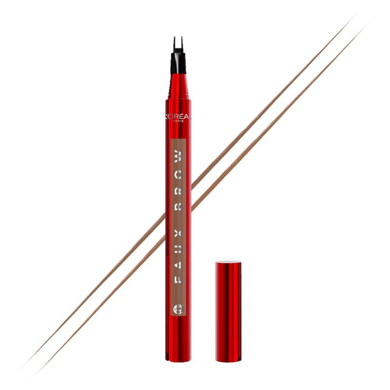 Faux Brow, Hair-Like, Filling Eyebrow Pen with Double-Brush Tip, Fast & Precise Eyebrow Makeup, L'Oreal Paris