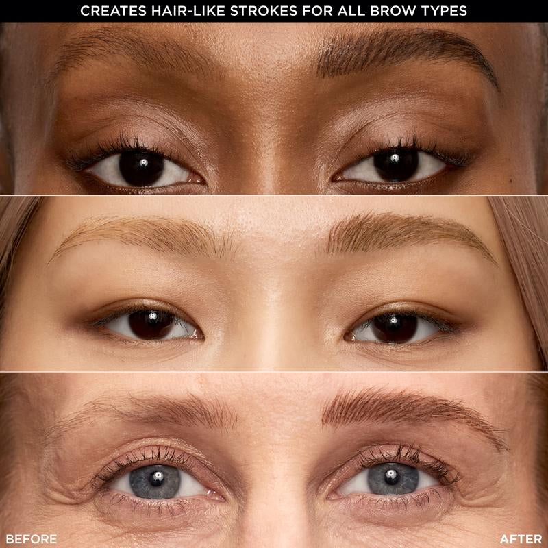 Faux Brow, Hair-Like, Filling Eyebrow Pen with Double-Brush Tip, Fast & Precise Eyebrow Makeup, L'Oreal Paris