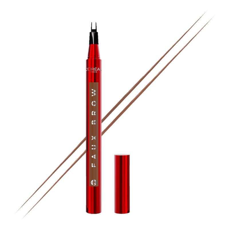 Faux Brow, Hair-Like, Filling Eyebrow Pen with Double-Brush Tip, Fast & Precise Eyebrow Makeup, L'Oreal Paris