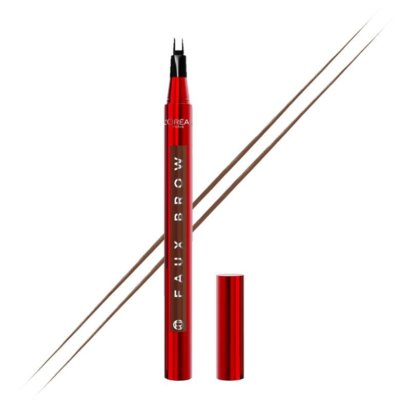 Faux Brow, Hair-Like, Filling Eyebrow Pen with Double-Brush Tip, Fast & Precise Eyebrow Makeup, L'Oreal Paris