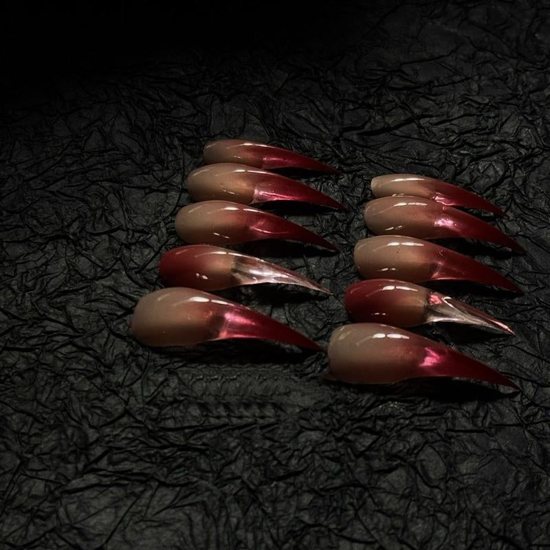 Handmade Custom Nails Dragon Cat Claw Press on Nails Long Medium Claw Nails