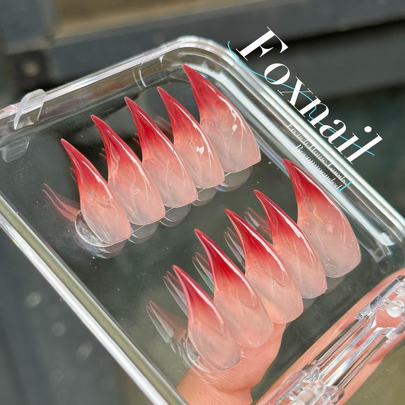 Handmade Custom Nails Dragon Cat Claw Press on Nails Long Medium Claw Nails