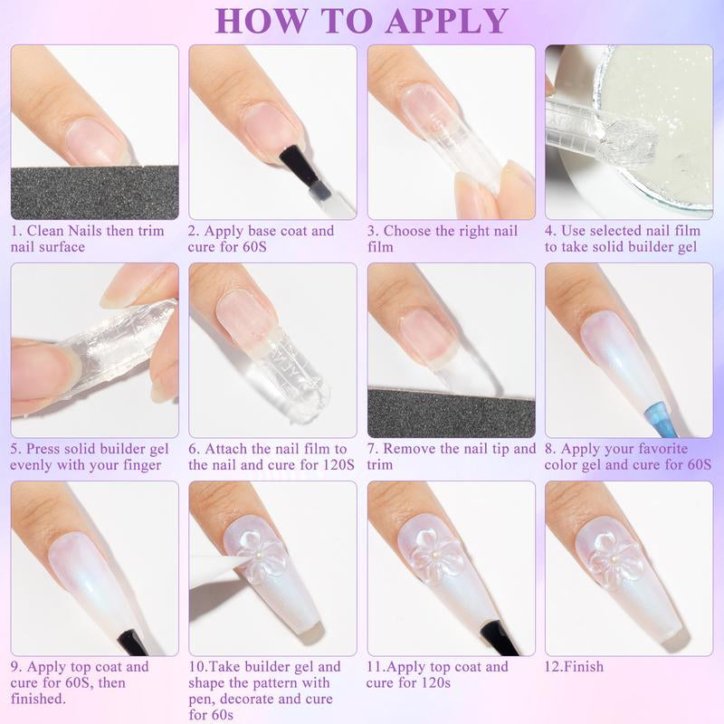 MIZHSE Solid Builder Gel for Nails, 60G Large Capacity Clear Hard Gel for Nails 3D Sculpting Gel Non-Sticky Hand Carving Gel U V/LED Nail Extension Gel with 3D Silicone Mold Nail Art Salon Home DIY