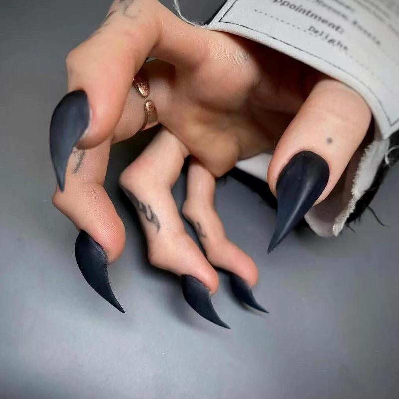 Handmade Custom Nails Dragon Cat Claw Press on Nails Long Medium Claw Nails