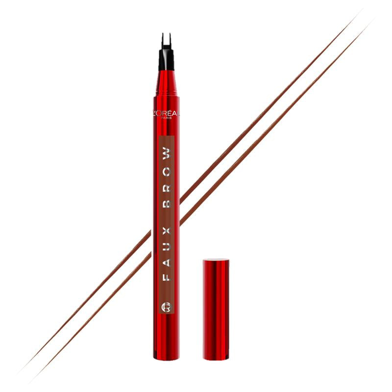 Faux Brow, Hair-Like, Filling Eyebrow Pen with Double-Brush Tip, Fast & Precise Eyebrow Makeup, L'Oreal Paris