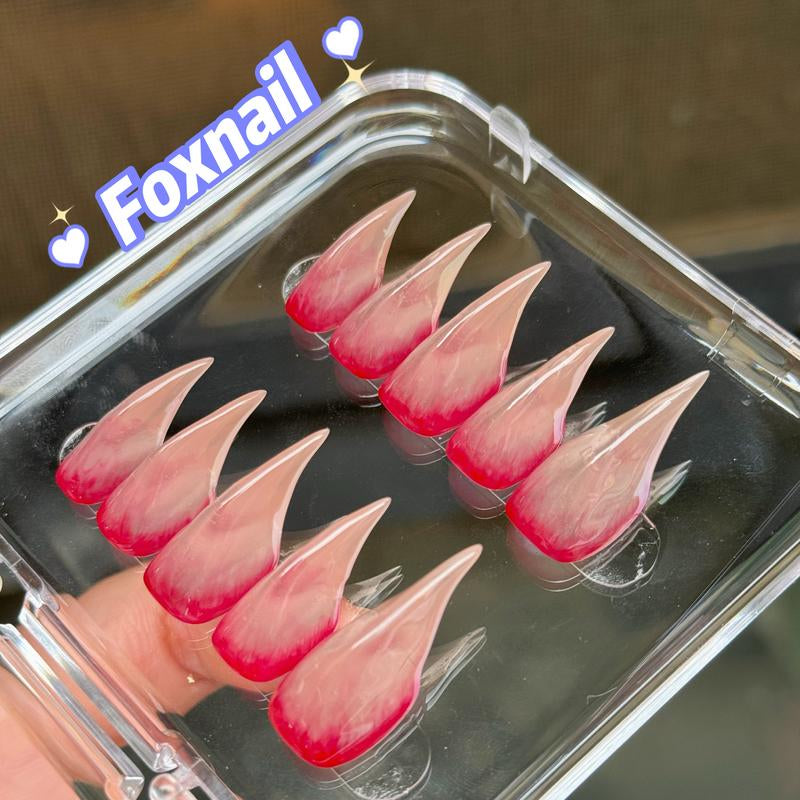 Handmade Custom Nails Dragon Cat Claw Press on Nails Long Medium Claw Nails